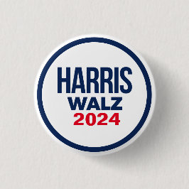 HARRIS WALZ 2024 RONDE BUTTON 3,2 CM