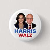 Harris Walz 2024 Ronde Button 3,2 Cm (Voorkant)
