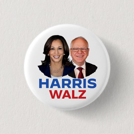 Harris Walz 2024 Ronde Button 3,2 Cm (Voorkant)