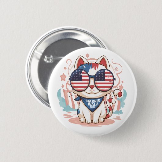 HARRIS WALZ 2024 RONDE BUTTON 5,7 CM (Voorkant /achterkant)