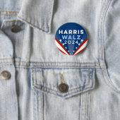 Harris Walz 2024 Ronde Button 5,7 Cm (In situ)