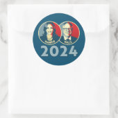 Harris Walz 2024 Ronde Sticker (Tas)