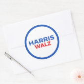 Harris Walz 2024 Ronde Sticker (Envelop)