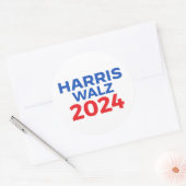 Harris Walz 2024 Ronde Sticker (Envelop)
