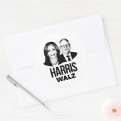 Harris Walz 2024 Ronde Sticker (Envelop)