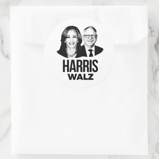 Harris Walz 2024 Ronde Sticker (Tas)