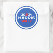 Harris Walz 2024 Ronde Sticker (Tas)