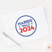 Harris Walz 2024 Ronde Sticker (Envelop)