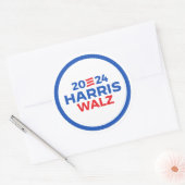 Harris Walz 2024 Ronde Sticker (Envelop)