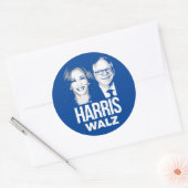 Harris Walz 2024 Ronde Sticker (Envelop)