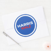 Harris Walz 2024 Ronde Sticker (Envelop)