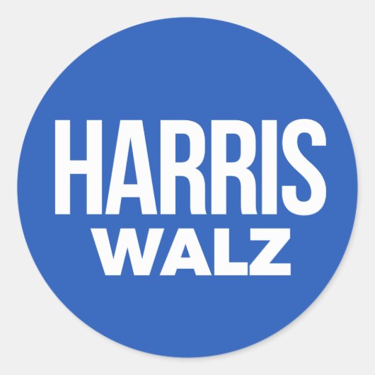 Harris Walz 2024 Ronde Sticker (Voorkant)