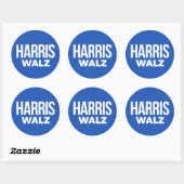 Harris Walz 2024 Ronde Sticker (Vel)