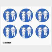 Harris Walz 2024 Ronde Sticker (Vel)