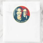 Harris Walz 2024 Ronde Sticker (Tas)