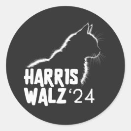 Harris Walz 2024 Ronde Sticker