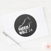 Harris Walz 2024 Ronde Sticker (Envelop)