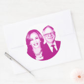 Harris Walz 2024 Ronde Sticker (Envelop)