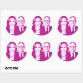 Harris Walz 2024 Ronde Sticker (Vel)