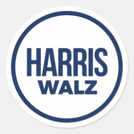HARRIS WALZ 2024 RONDE STICKER