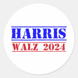 Harris Walz 2024 Ronde Sticker