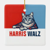 Harris Walz 2024 - Rood Blauw Keramisch Ornament (Achterkant)