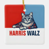 Harris Walz 2024 - Rood Blauw Keramisch Ornament (Voorkant)