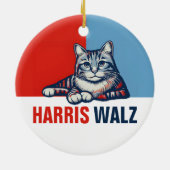 Harris Walz 2024 - Rood Blauw Keramisch Ornament (Achterkant)