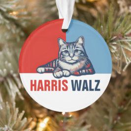Harris Walz 2024 - Rood Blauw Ornament