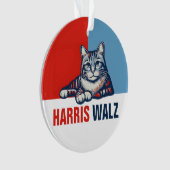 Harris Walz 2024 - Rood Blauw Ornament (voorkant)