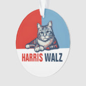 Harris Walz 2024 - Rood Blauw Ornament (voorkant)