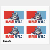 Harris Walz 2024 - Rood Blauw Rechthoekige Sticker (Vel)
