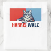 Harris Walz 2024 - Rood Blauw Rechthoekige Sticker (Tas)