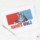 Harris Walz 2024 - Rood Blauw Rechthoekige Sticker (Envelop)