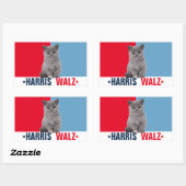 Harris Walz 2024 - Rood Blauw Rechthoekige Sticker (Vel)