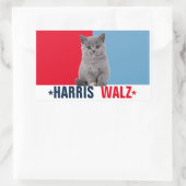 Harris Walz 2024 - Rood Blauw Rechthoekige Sticker (Tas)
