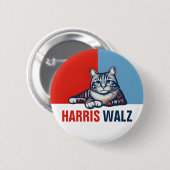 Harris Walz 2024 - Rood Blauw Ronde Button 5,7 Cm (Voorkant /achterkant)