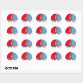 Harris Walz 2024 - Rood Blauw Ronde Sticker (Vel)