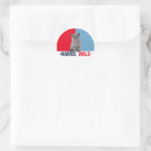 Harris Walz 2024 - Rood Blauw Ronde Sticker (Tas)