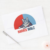 Harris Walz 2024 - Rood Blauw Ronde Sticker (Envelop)