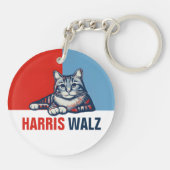 Harris Walz 2024 - Rood Blauw Sleutelhanger (Achterkant)