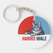 Harris Walz 2024 - Rood Blauw Sleutelhanger (Voorkant)