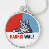 Harris Walz 2024 - Rood Blauw Sleutelhanger (Voorkant)