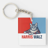 Harris Walz 2024 - Rood Blauw Sleutelhanger (voorkant)