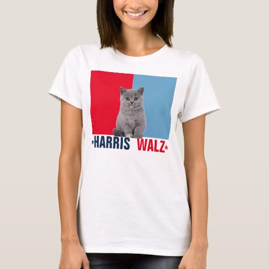 Harris Walz 2024 - Rood Blauw T-shirt (Voorkant)