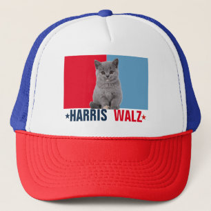 Harris Walz 2024 - Rood Blauw Trucker Pet