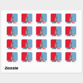 Harris Walz 2024 - Rood Blauw Vierkante Sticker (Vel)