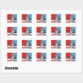 Harris Walz 2024 - Rood Blauw Vierkante Sticker (Vel)