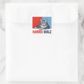 Harris Walz 2024 - Rood Blauw Vierkante Sticker (Tas)