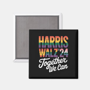 Harris Walz 2024 Samen Kunnen We Verkiezing LGBTQI Magneet